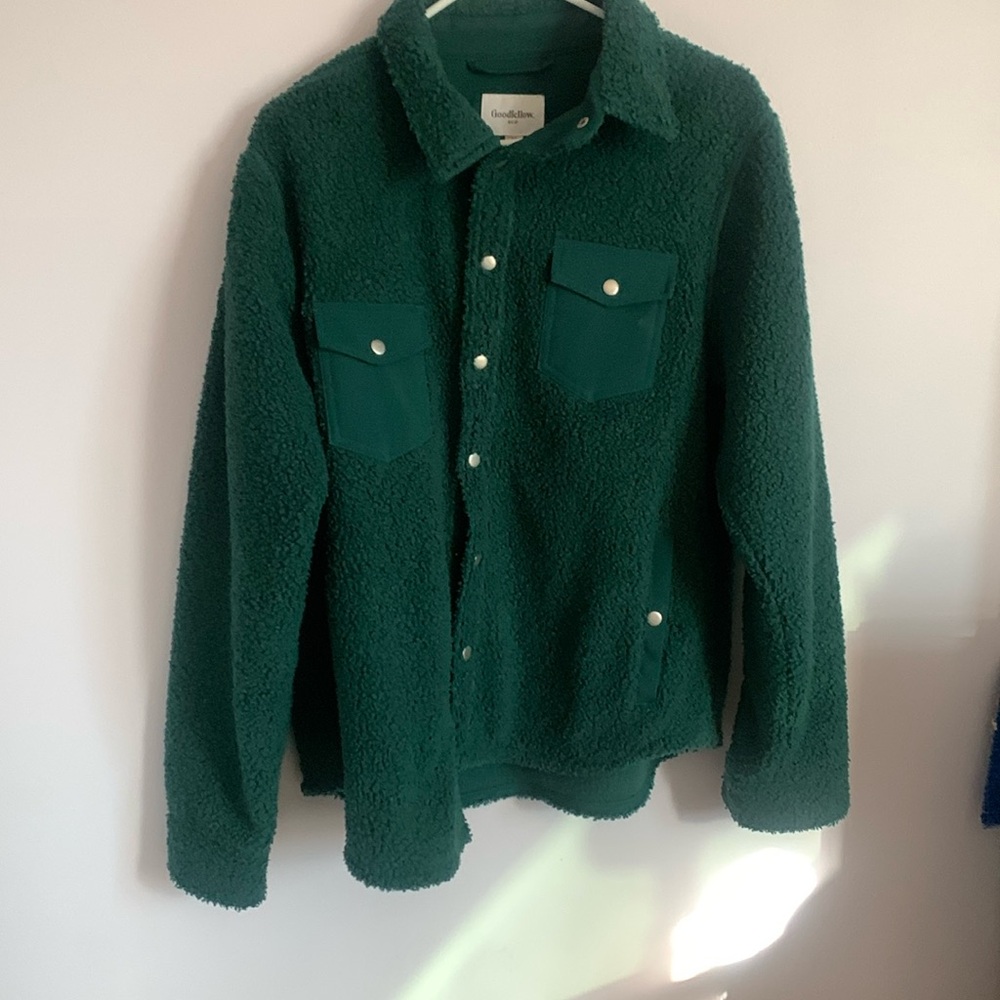 Fuzzy green jacket